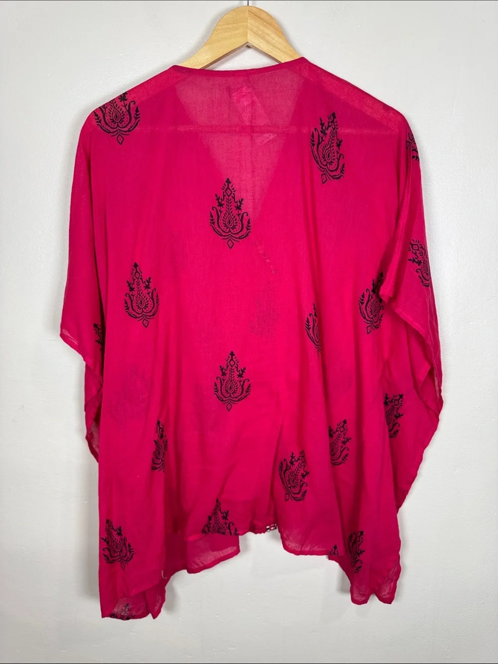 Chicos Womens Embroidered Tunic Top Boho Beach Vacation Tropical 100% Cotton